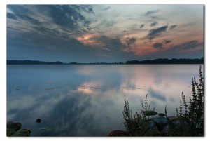 Het Twiske tijdens het blauwe uurtje