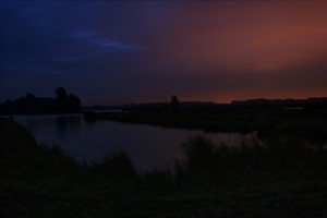 Zonsopkomst boven Het Twiske. Fotograaf: Klaas Hollebeek