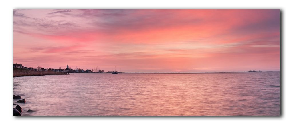 Panorama Zonsopkomst bij Durgerdam aan het IJmeer