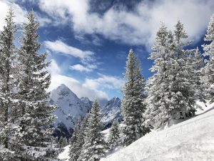 Alpentoppen met sneeuw